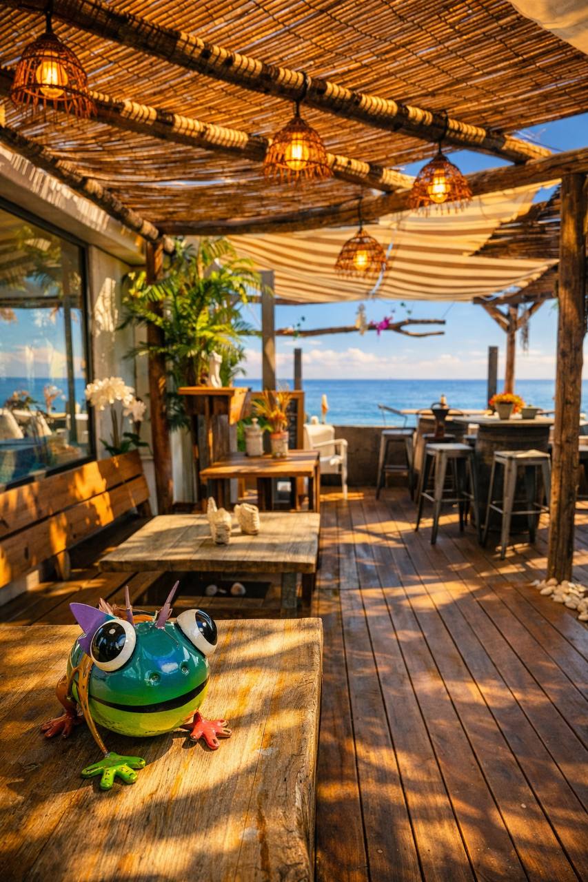 Terrasse et décoration avec vue mer